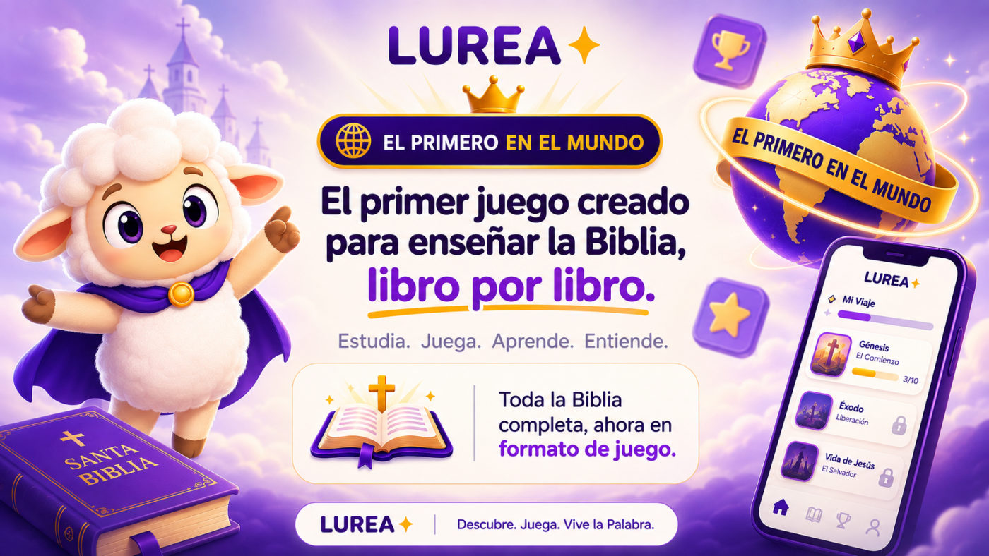 Lurea, el primer juego creado para enseñar la Biblia, libro por libro. Estudia, juega, aprende, entiende.