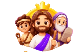 A trilha dos personagens: Davi, Jesus e Moisés lado a lado